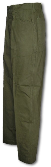 U.S. Navy N-3 Utility Trousers side view.