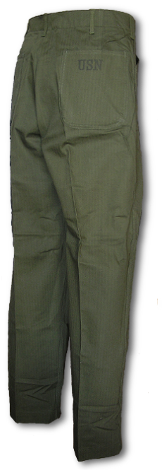 U.S. Navy N-3 Utility Trousers back view.