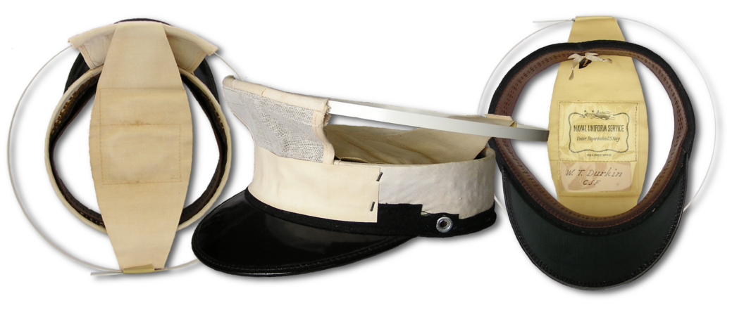 Top, side, and bottom views of the complete cap frame.
